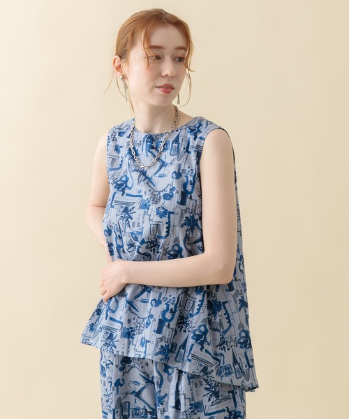 CLOCHE（クロシェ）の「cloche 街柄綿ブラウス（シャツ/ブラウス・レディース・ホワイト/カーキ/ブルー・FREE）」の17枚目の写真