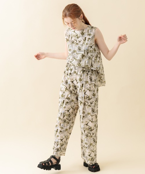 CLOCHE（クロシェ）の「cloche 街柄綿ブラウス（シャツ/ブラウス・レディース・ホワイト/カーキ/ブルー・FREE）」の19枚目の写真