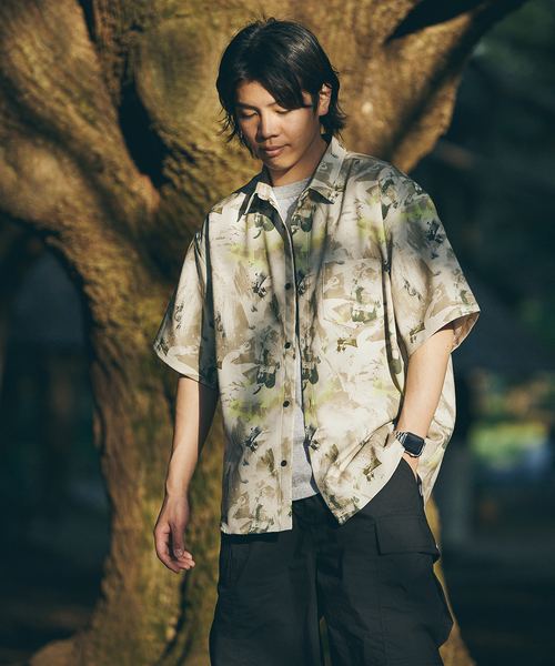 JOURNAL STANDARD(ジャーナルスタンダード)の「ウォールペイント レギュラーシャツ(シャツ/ブラウス・メンズ・ベージュ/グリーン系その他/ネイビー/イエロー系その他・MEDIUM/LARGE)」の21枚目の写真