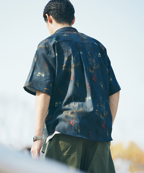 JOURNAL STANDARD(ジャーナルスタンダード)の「ウォールペイント レギュラーシャツ(シャツ/ブラウス・メンズ・ベージュ/グリーン系その他/ネイビー/イエロー系その他・MEDIUM/LARGE)」の13枚目の写真