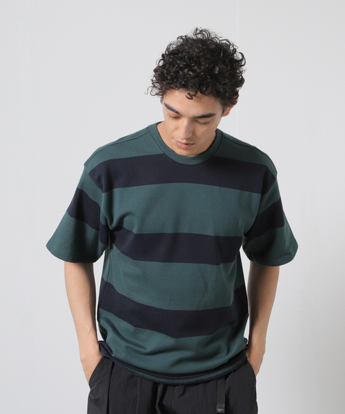 Journal Standard TRISECT（トライセクト）の「【TRISECT 2】RUGBY BORDER Tシャツ（Tシャツ/カットソー・メンズ・ブラック/ブルー/グリーン・MEDIUM/LARGE）」の2枚目の写真