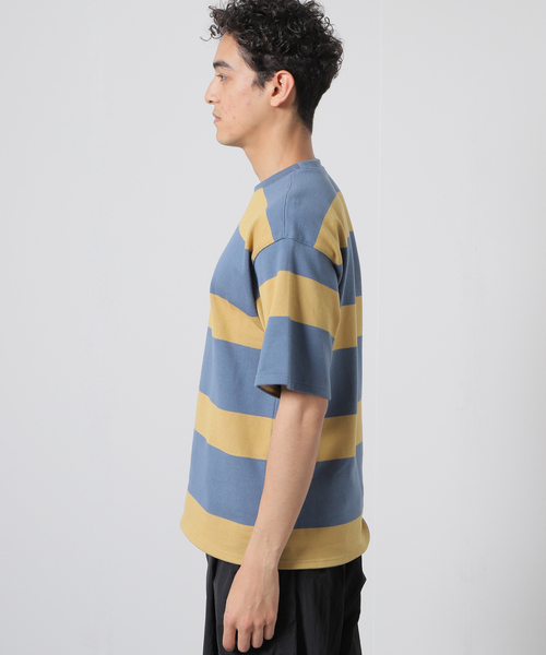 Journal Standard TRISECT（トライセクト）の「【TRISECT 2】RUGBY BORDER Tシャツ（Tシャツ/カットソー・メンズ・ブラック/ブルー/グリーン・MEDIUM/LARGE）」の20枚目の写真