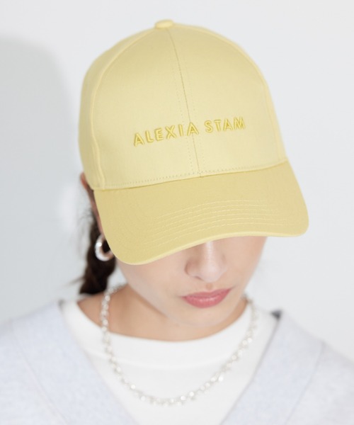 ALEXIA STAM（アリシアスタン）の「Embroidery Center Logo Cap/エンブロイダリーセンターロゴキャップ（キャップ・レディース・ネイビー/イエロー/サンドベージュ・FREE）」の3枚目の写真