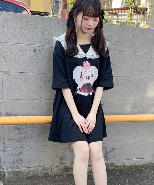 ROJITA（ロジータ）の「フォーティーンコラボAラインセーラーTシャツ（Tシャツ/カットソー・レディース・ホワイト/ブラック・FREE）」の5枚目の写真