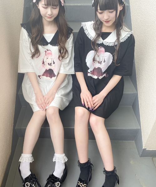 ROJITA（ロジータ）の「フォーティーンコラボAラインセーラーTシャツ（Tシャツ/カットソー・レディース・ホワイト/ブラック・FREE）」の7枚目の写真