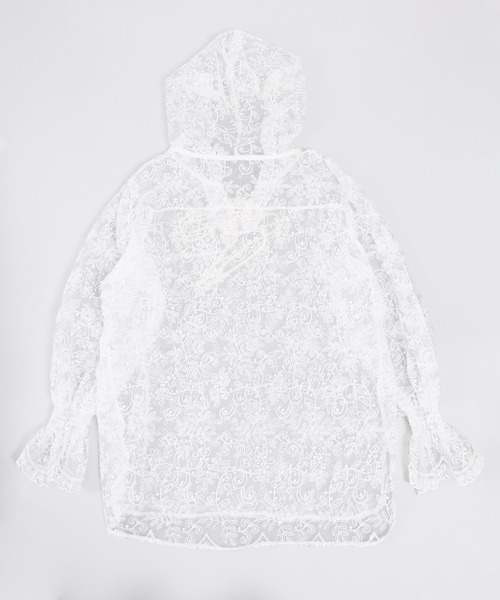 WC（ダブル シー）の「シアーレースプルパーカー（シャツ/ブラウス・レディース・ホワイト・FREE）」の6枚目の写真