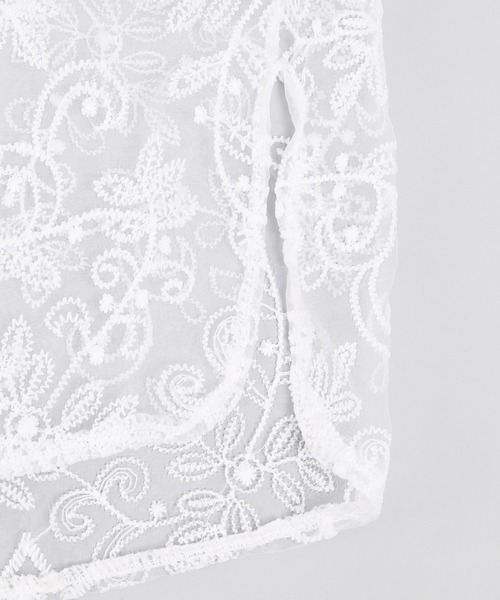 WC（ダブル シー）の「シアーレースプルパーカー（シャツ/ブラウス・レディース・ホワイト・FREE）」の8枚目の写真