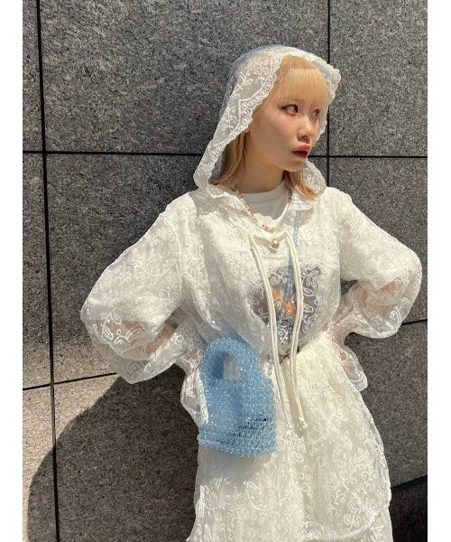 WC（ダブル シー）の「シアーレースプルパーカー（シャツ/ブラウス・レディース・ホワイト・FREE）」の15枚目の写真