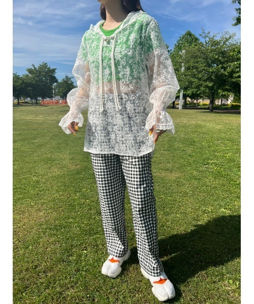 WC（ダブル シー）の「シアーレースプルパーカー（シャツ/ブラウス・レディース・ホワイト・FREE）」の17枚目の写真