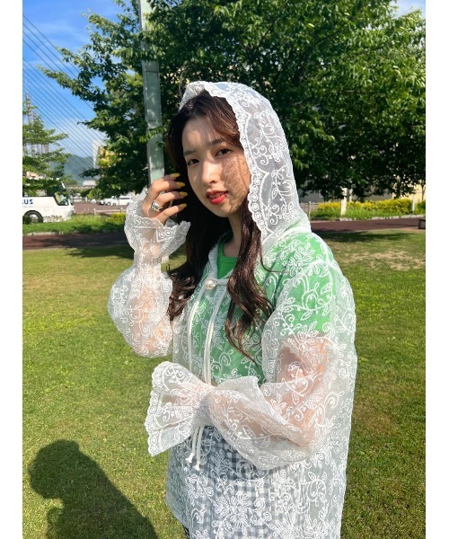 WC（ダブル シー）の「シアーレースプルパーカー（シャツ/ブラウス・レディース・ホワイト・FREE）」の20枚目の写真