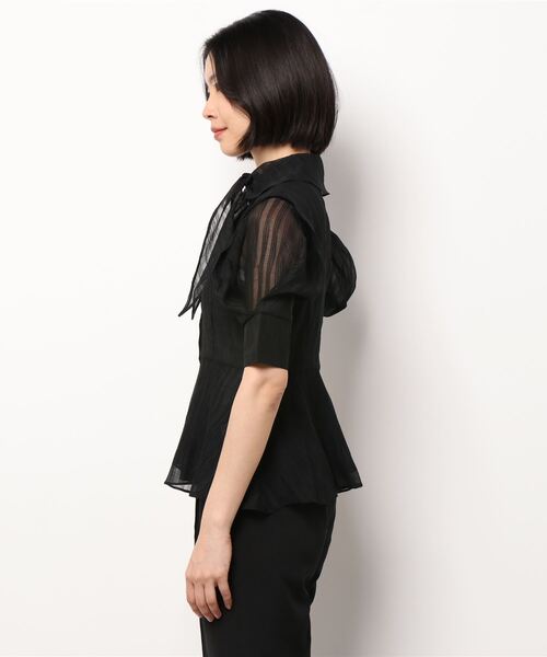 JUMELLE（ジュメロ）の「シアータイブラウス（シャツ/ブラウス・レディース・ブラック/ベージュ・FREE）」の12枚目の写真