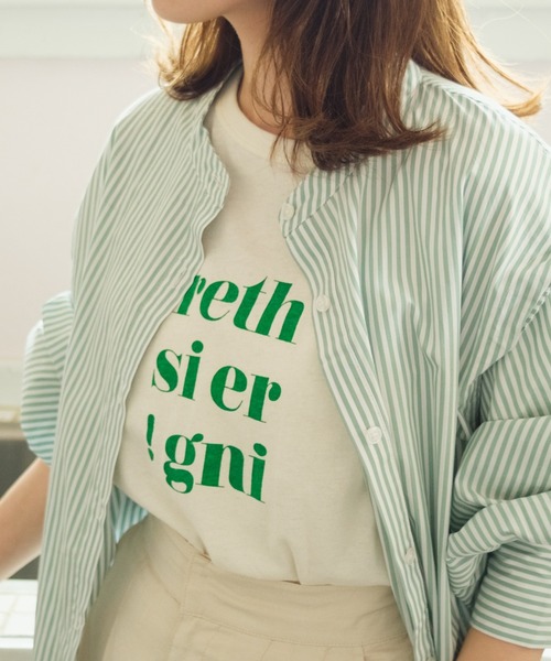 Kastane（カスタネ）の「カラバリロゴTee（Tシャツ/カットソー・レディース・ピンク/ホワイト/オフホワイト/イエロー/ベージュ系その他・XL/M）」の3枚目の写真