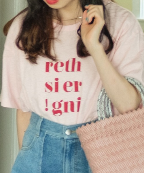 Kastane（カスタネ）の「カラバリロゴTee（Tシャツ/カットソー・レディース・ピンク/ホワイト/オフホワイト/イエロー/ベージュ系その他・XL/M）」の5枚目の写真