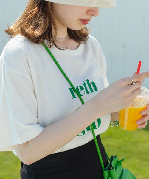 Kastane（カスタネ）の「カラバリロゴTee（Tシャツ/カットソー・レディース・ピンク/ホワイト/オフホワイト/イエロー/ベージュ系その他・XL/M）」の19枚目の写真