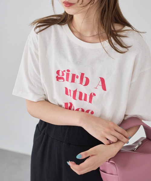 Kastane（カスタネ）の「カラバリロゴTee（Tシャツ/カットソー・レディース・ピンク/ホワイト/オフホワイト/イエロー/ベージュ系その他・XL/M）」の6枚目の写真