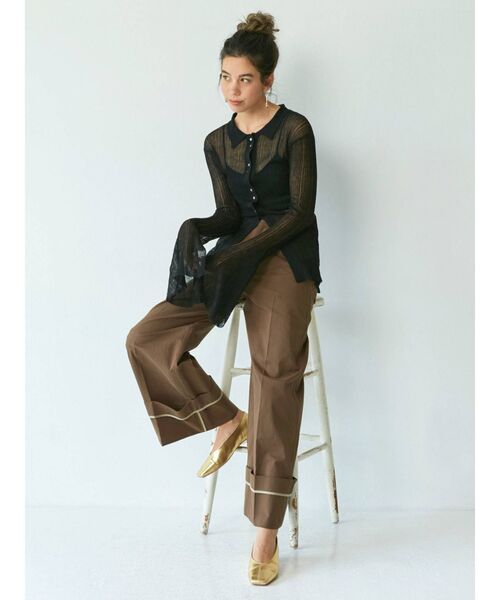 Ungrid（アングリッド）の「スクエアトゥフラットシューズ（パンプス・レディース・ブラック/ゴールド・S/M/L）」の9枚目の写真