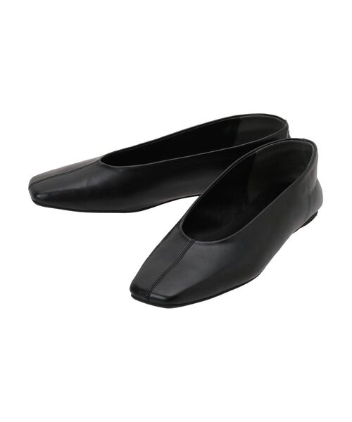 Ungrid（アングリッド）の「スクエアトゥフラットシューズ（パンプス・レディース・ブラック/ゴールド・S/M/L）」の17枚目の写真