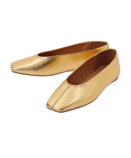 Ungrid（アングリッド）の「スクエアトゥフラットシューズ（パンプス・レディース・ブラック/ゴールド・S/M/L）」の18枚目の写真