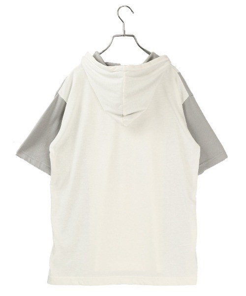 semantic design(セマンティックデザイン)の「セマンティックデザイン 切替カレッジ 半袖ルーズTパーカー(Tシャツ/カットソー・メンズ・ホワイト/サックスブルー・LARGE/X-LARGE/MEDIUM)」の11枚目の写真
