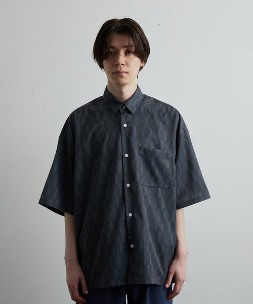 JUNRED（ジュンレッド）の「オールドファブリックドレープルーズシャツ（シャツ/ブラウス・メンズ・モスグリーン/チャコールグレー・S/M/L）」の4枚目の写真