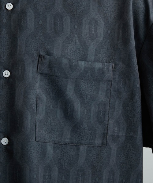 JUNRED（ジュンレッド）の「オールドファブリックドレープルーズシャツ（シャツ/ブラウス・メンズ・モスグリーン/チャコールグレー・S/M/L）」の9枚目の写真