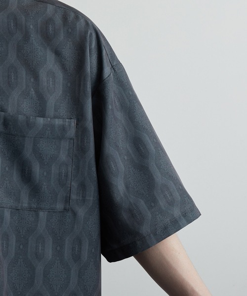 JUNRED（ジュンレッド）の「オールドファブリックドレープルーズシャツ（シャツ/ブラウス・メンズ・モスグリーン/チャコールグレー・S/M/L）」の13枚目の写真