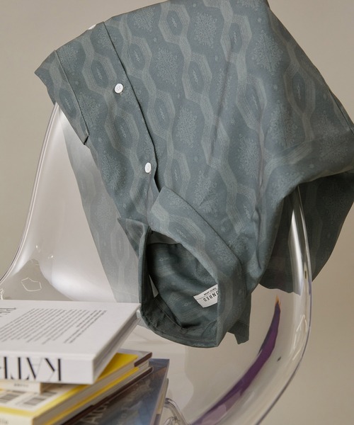 JUNRED（ジュンレッド）の「オールドファブリックドレープルーズシャツ（シャツ/ブラウス・メンズ・モスグリーン/チャコールグレー・S/M/L）」の21枚目の写真