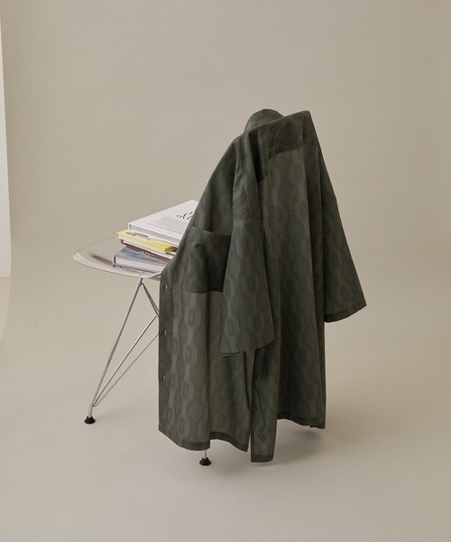 JUNRED（ジュンレッド）の「オールドファブリックドレープルーズシャツ（シャツ/ブラウス・メンズ・モスグリーン/チャコールグレー・S/M/L）」の20枚目の写真