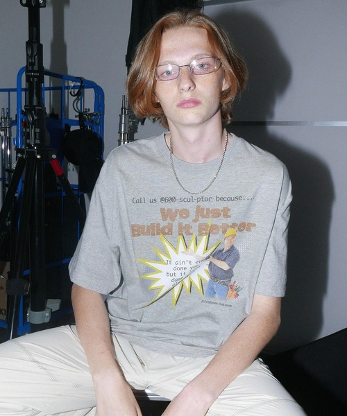 SCULPTOR(スカルプター)の「SCULPTOR / Construction Site Tee(Tシャツ/カットソー・レディース・ホワイト/グレー/ライム・M/L)」の2枚目の写真