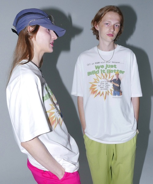 SCULPTOR(スカルプター)の「SCULPTOR / Construction Site Tee(Tシャツ/カットソー・レディース・ホワイト/グレー/ライム・M/L)」の4枚目の写真