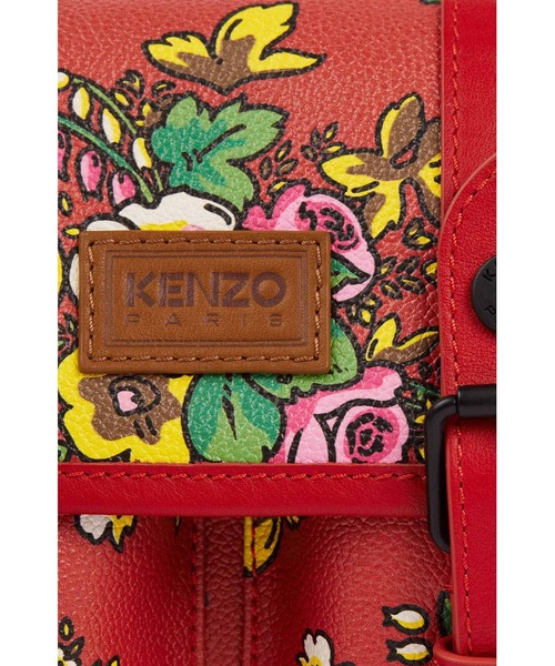 【KENZO】ポップブーケプリント ショルダー バッグ KENZO ポップブーケ メッセンジャーショルダーバッグ ブラック