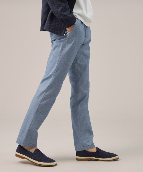 TAKEO KIKUCHI(タケオキクチ)の「【Made in JAPAN】播州織 ヘリンボン ストレート パンツ(スラックス・メンズ・チャコールグレー/ベージュ/ブラウン系その他/ネイビー/ブルー/グレー/ネイビー系1/ブラック・01/02/03/04/05)」の7枚目の写真