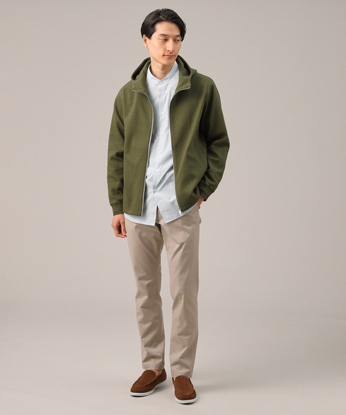 TAKEO KIKUCHI(タケオキクチ)の「【Made in JAPAN】播州織 ヘリンボン ストレート パンツ(スラックス・メンズ・チャコールグレー/ベージュ/ブラウン系その他/ネイビー/ブルー/グレー/ネイビー系1/ブラック・01/02/03/04/05)」の11枚目の写真