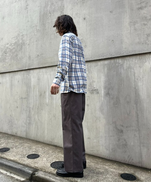 GEVACO（ゲバコ）の「【GEVACO/ゲバコ】チェックフランネルバンドカラーシャツ（シャツ/ブラウス・メンズ・ブルー/ピンク・MEDIUM/LARGE）」の15枚目の写真