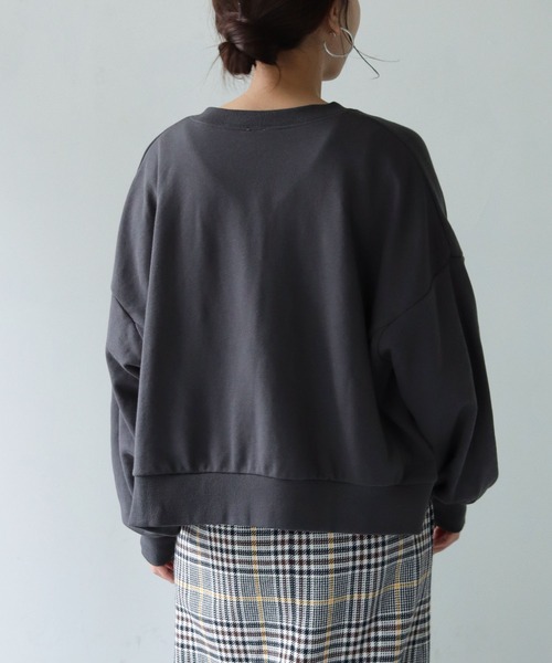 HER CLOSET(ハークローゼット)の「【shemoshelly】WEB限定カレッジロゴ裏毛スウェットカーディガン(スウェット・レディース・チャコールグレー/ブラック/グレー/グリーン・M)」の18枚目の写真