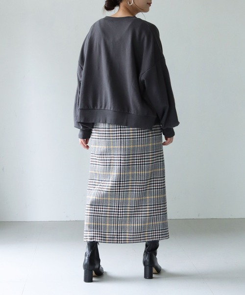 HER CLOSET(ハークローゼット)の「【shemoshelly】WEB限定カレッジロゴ裏毛スウェットカーディガン(スウェット・レディース・チャコールグレー/ブラック/グレー/グリーン・M)」の21枚目の写真