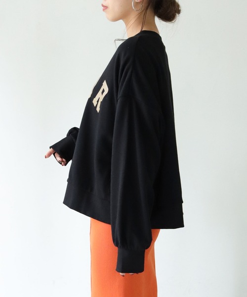 HER CLOSET(ハークローゼット)の「【shemoshelly】WEB限定カレッジロゴ裏毛スウェットカーディガン(スウェット・レディース・チャコールグレー/ブラック/グレー/グリーン・M)」の15枚目の写真