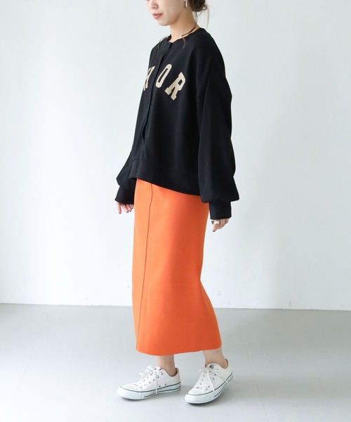 HER CLOSET(ハークローゼット)の「【shemoshelly】WEB限定カレッジロゴ裏毛スウェットカーディガン(スウェット・レディース・チャコールグレー/ブラック/グレー/グリーン・M)」の16枚目の写真