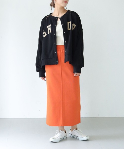 HER CLOSET(ハークローゼット)の「【shemoshelly】WEB限定カレッジロゴ裏毛スウェットカーディガン(スウェット・レディース・チャコールグレー/ブラック/グレー/グリーン・M)」の7枚目の写真