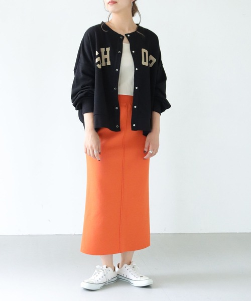 HER CLOSET(ハークローゼット)の「【shemoshelly】WEB限定カレッジロゴ裏毛スウェットカーディガン(スウェット・レディース・チャコールグレー/ブラック/グレー/グリーン・M)」の12枚目の写真