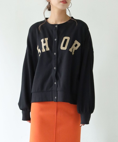 HER CLOSET(ハークローゼット)の「【shemoshelly】WEB限定カレッジロゴ裏毛スウェットカーディガン(スウェット・レディース・チャコールグレー/ブラック/グレー/グリーン・M)」の14枚目の写真