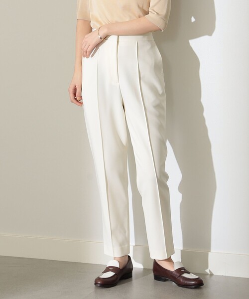 Demi-Luxe BEAMS（デミルクス ビームス）の「Demi-Luxe BEAMS / ダブルクロス ベーシックパンツ（スラックス・レディース・ブラック/ブルー/キャメル/オフホワイト/グリーン系その他2/ネイビー・34/36/38/40）」の18枚目の写真