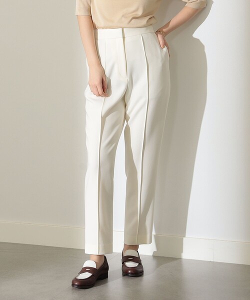 Demi-Luxe BEAMS（デミルクス ビームス）の「Demi-Luxe BEAMS / ダブルクロス ベーシックパンツ（スラックス・レディース・ブラック/ブルー/キャメル/オフホワイト/グリーン系その他2/ネイビー・34/36/38/40）」の21枚目の写真