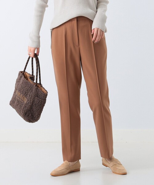 Demi-Luxe BEAMS（デミルクス ビームス）の「Demi-Luxe BEAMS / ダブルクロス ベーシックパンツ（スラックス・レディース・ブラック/ブルー/キャメル/オフホワイト/グリーン系その他2/ネイビー・34/36/38/40）」の16枚目の写真