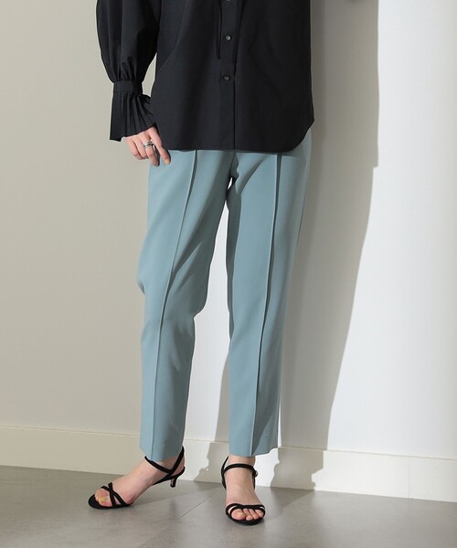 Demi-Luxe BEAMS（デミルクス ビームス）の「Demi-Luxe BEAMS / ダブルクロス ベーシックパンツ（スラックス・レディース・ブラック/ブルー/キャメル/オフホワイト/グリーン系その他2/ネイビー・34/36/38/40）」の15枚目の写真