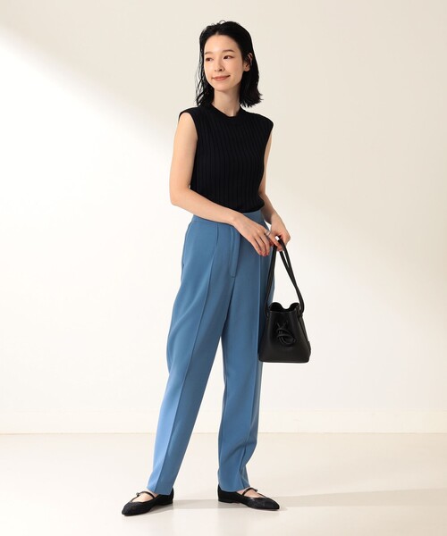 Demi-Luxe BEAMS（デミルクス ビームス）の「Demi-Luxe BEAMS / ダブルクロス ベーシックパンツ（スラックス・レディース・ブラック/ブルー/キャメル/オフホワイト/グリーン系その他2/ネイビー・34/36/38/40）」の17枚目の写真