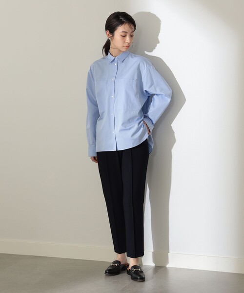 Demi-Luxe BEAMS（デミルクス ビームス）の「Demi-Luxe BEAMS / ダブルクロス ベーシックパンツ（スラックス・レディース・ブラック/ブルー/キャメル/オフホワイト/グリーン系その他2/ネイビー・34/36/38/40）」の20枚目の写真