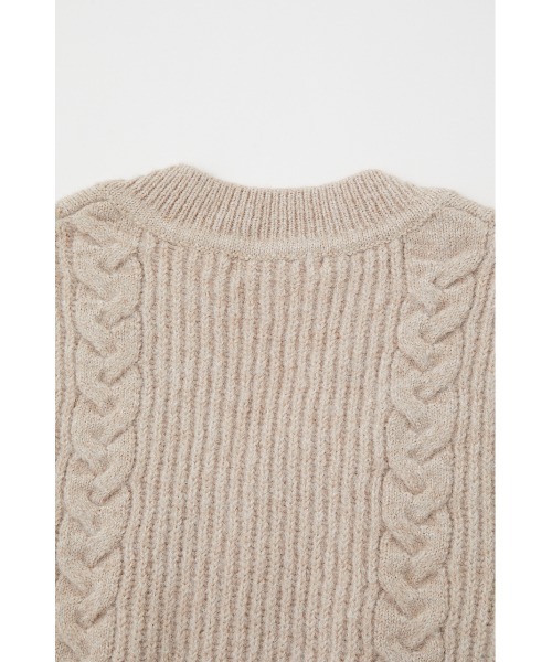 MOUSSY（マウジー）の「CABLE KNIT ベスト（ベスト・レディース・ブルー/ベージュ/グリーン・FREE）」の11枚目の写真