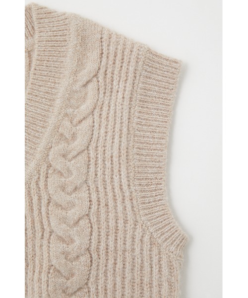 MOUSSY（マウジー）の「CABLE KNIT ベスト（ベスト・レディース・ブルー/ベージュ/グリーン・FREE）」の12枚目の写真