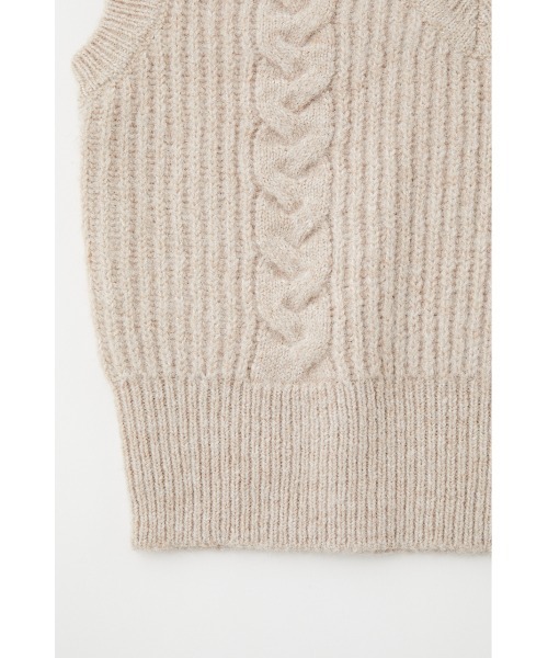 MOUSSY（マウジー）の「CABLE KNIT ベスト（ベスト・レディース・ブルー/ベージュ/グリーン・FREE）」の13枚目の写真